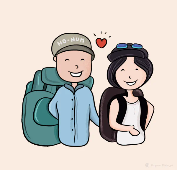 Twinned couple chibi art