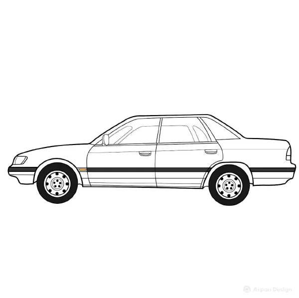 Car outline vector